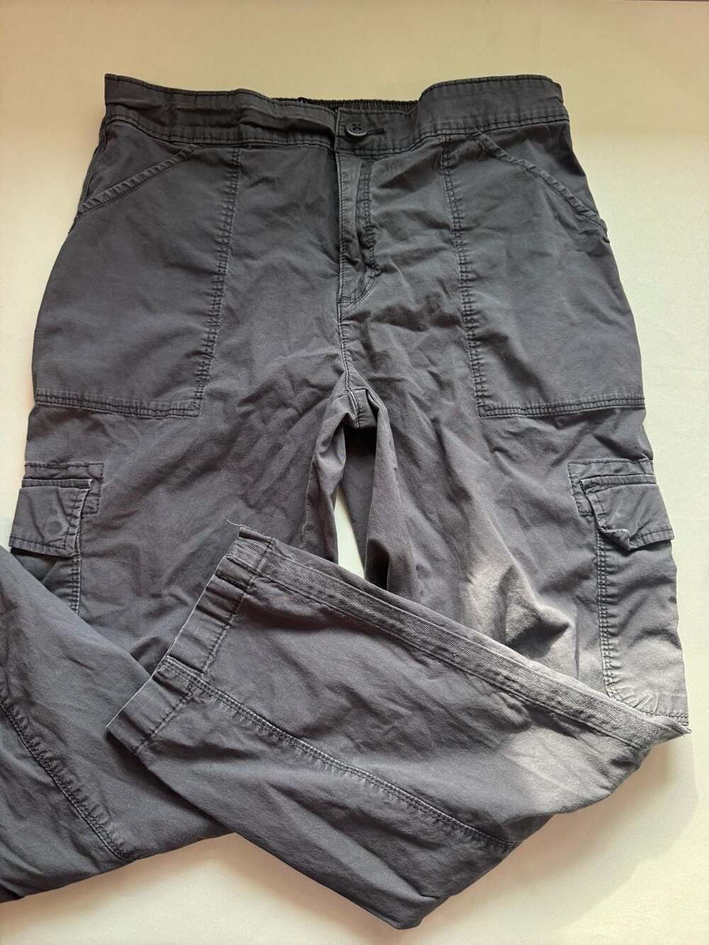Gray Cargo Pants Utility Gorpcore Straight Leg Y2K Casual Women’s M